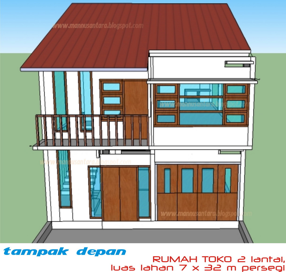 House Star Desain Rumah  Toko  Ruko Dua Lantai Desain 