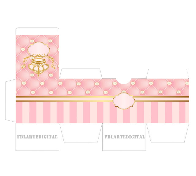 Golden Crown in Pink: Free Printable Boxes.