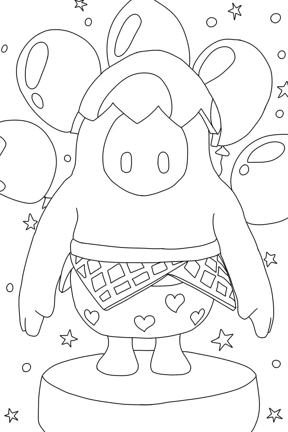 Fall Guys Party Coloring Pages