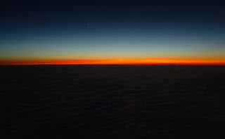 Stunning sunset from the plane
