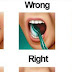 How to brush your teeth | Wrong And Right
