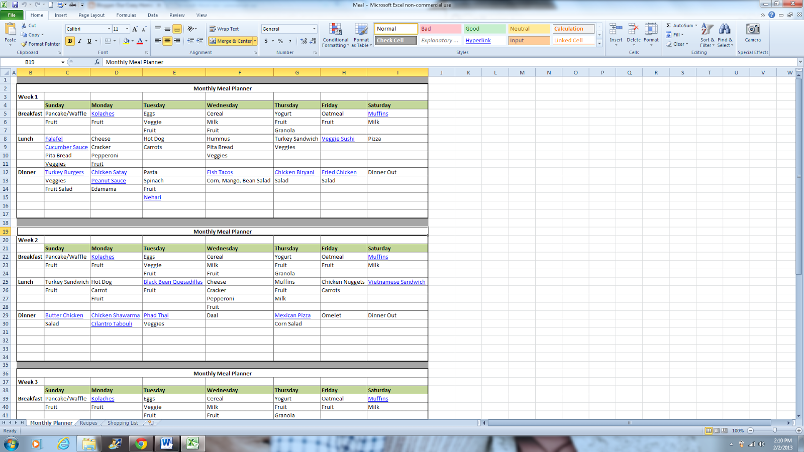 Daily Cleaning Checklist Template Excel