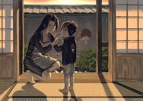 Uchiha Mikoto And Sasuke