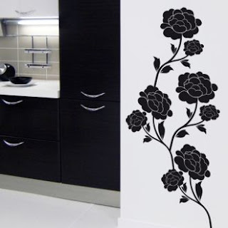 Black Flower Wall Stickers