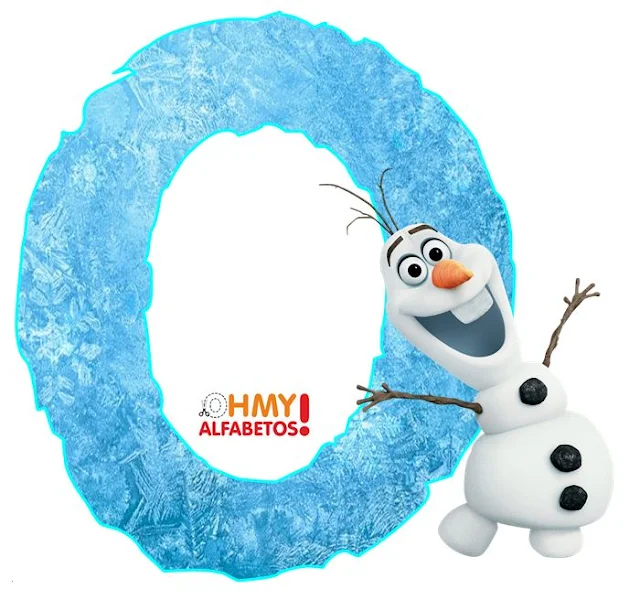 Alfabeto de Olaf de Frozen Sonriendo.