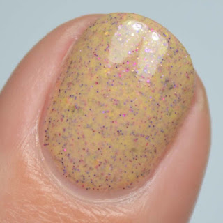 yellow nail polish with glitter