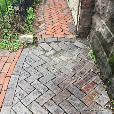 brick sidewalk in German Village in Columbus, Ohio