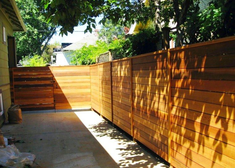 45 model desain  pagar kayu  minimalis sederhana  kayu  jati 