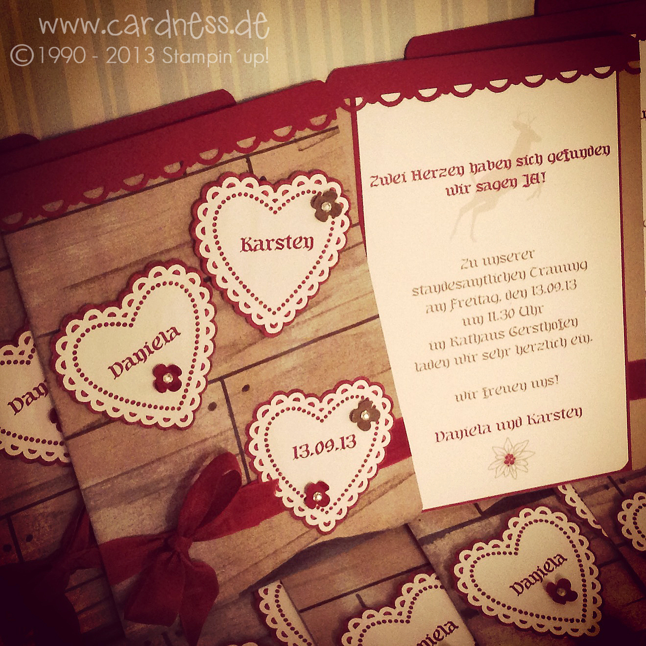 cardness - be creative: Cardness heiratet - die fertigen Einladungskarten