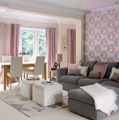 Joy Of Decor Pink  Grey and White color Scheme