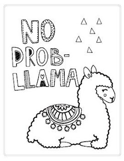 Baby Llama Coloring Sheets With Name