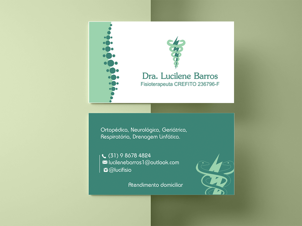 cartão de visita Drª Lucilene Fisioterapeuta