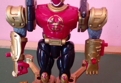 Boneco figura de ação Power ranger vermelho  transformer com cabeça de passaro - Bandai 2002 17cm de altura   - R$ 25,00