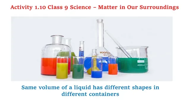 NCERT activity 1.10 Class 9 Science with conclusion | Matter in Our surroundings