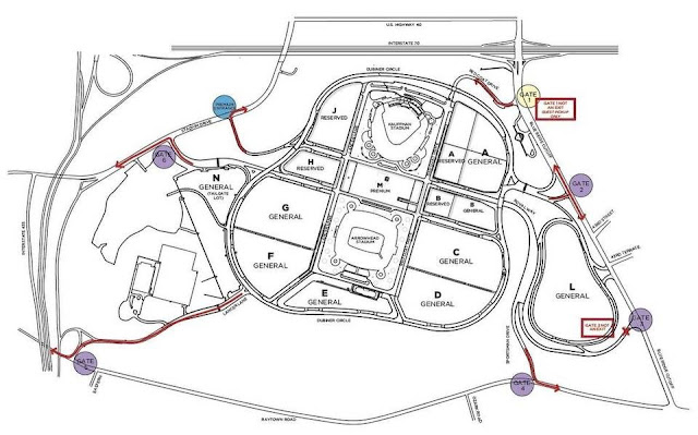 Kauffman Stadium Parking Map