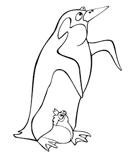 animal coloring pages, penguin coloring pages