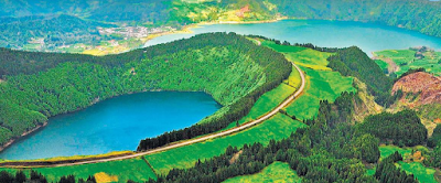 Lake of Fires in Azure area of Portugal