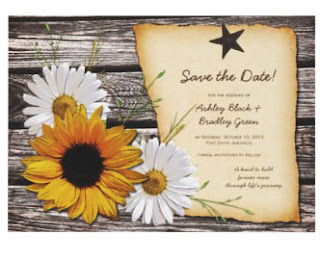 Sunflower Letterpress Invitation