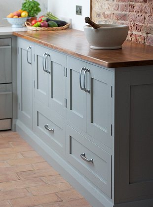 Farrow and Ball Lamp Room Gray kitchen