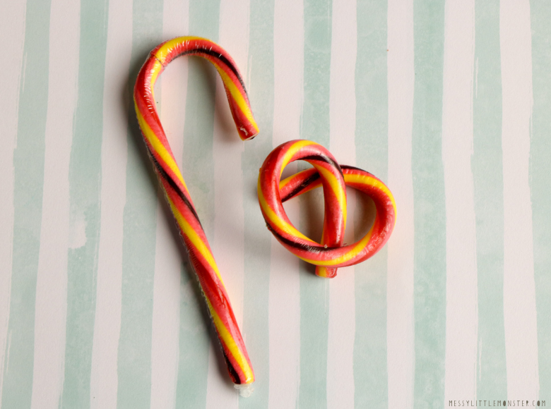 Candy cane science experiment for kids