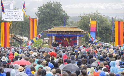 Dalai Lama Delivers Speech At Glastonbury Festival 2015