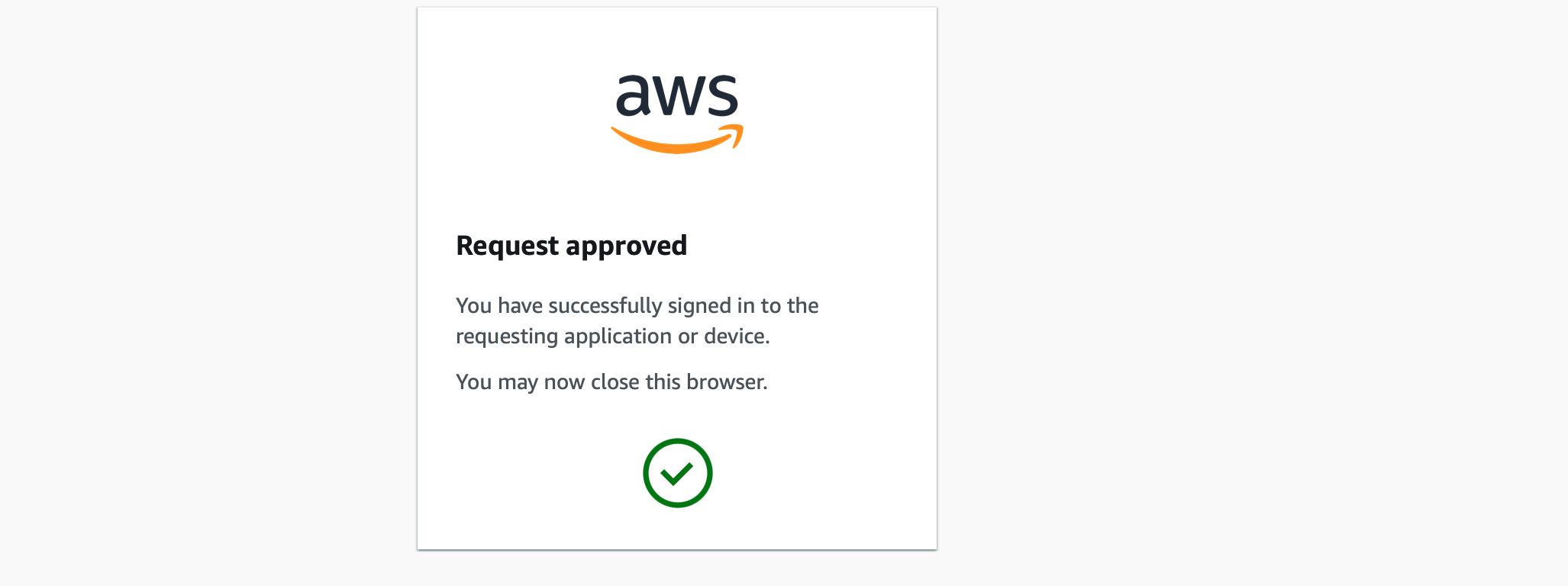 AWS SSO Access granted