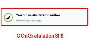 you are verified as the author