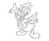 #12 Donald Duck Coloring Page