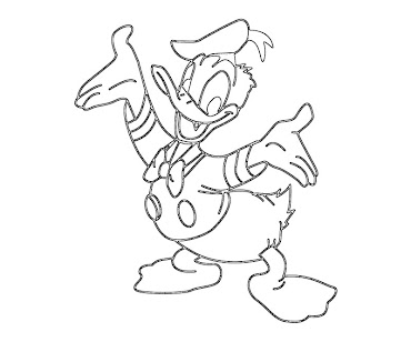 #12 Donald Duck Coloring Page