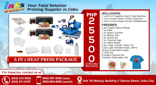 6 in 1 Heat Press Printing Business Package Cebu Philippines