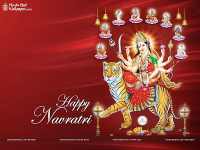 Happy Navratri Wallpaper in Hindi