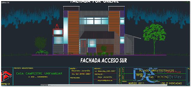 Country house in AutoCAD 