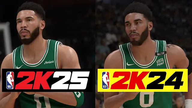 NBA 2K25 vs NBA 2K24 Graphics Comparison (Face Scans)
