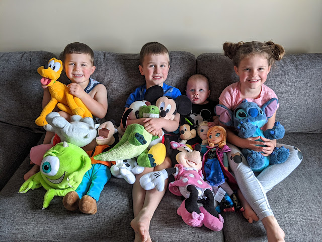 Disney family day, Disney themed day, Disney plushes, Disney move buddies