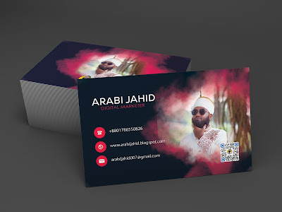 Arabi Jahid Modern and Sleek Business Card Template Design for Professionals Mockup
