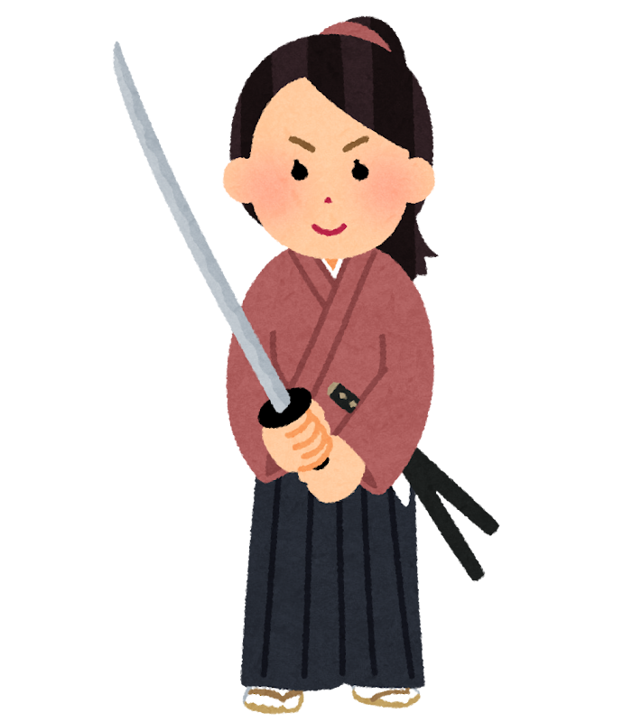 日本刀を構える女性のイラスト 武士 かわいいフリー素材集 いらすとや