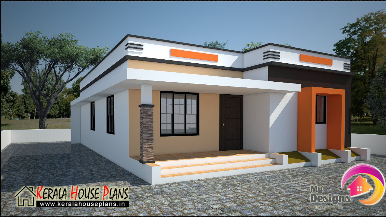 Low Cost house in Kerala 668 Sqft