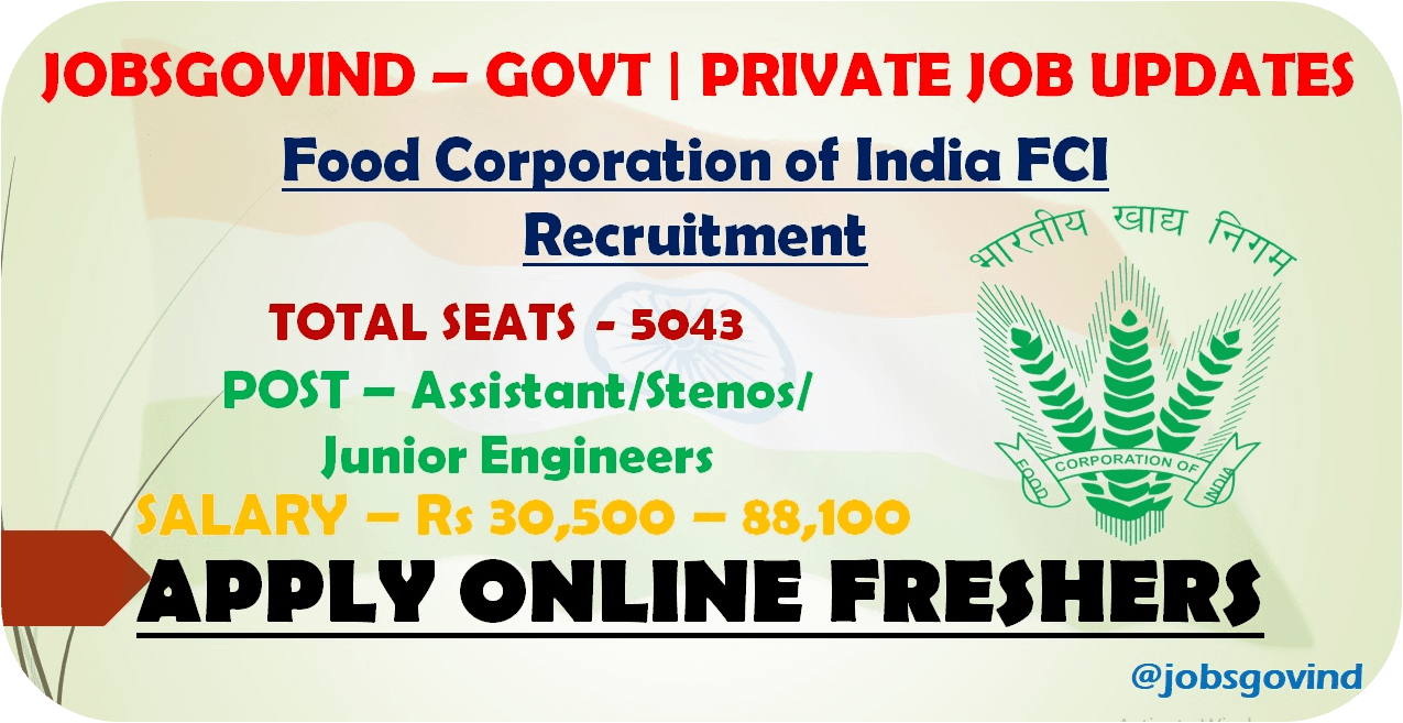 Food corporation of india jobs