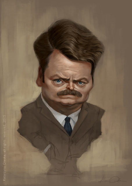 Nick Offerman caricature