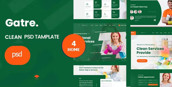 Best Cleaning PSD Template