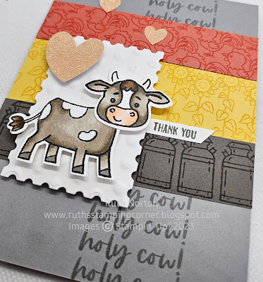 stampin up, cutest cows