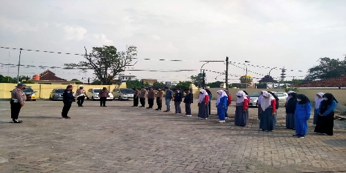 Giat Apel Pagi Dipimpin Panit Opsnal Intelkam Polsek Kramatwatu Polresta Serang Kota