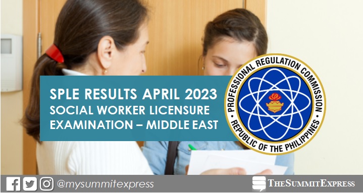 SPLE Result: April 2023 Social Worker board exam passers