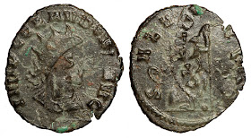 Billon antoninianus of Claudius II Gothicus, 268-270 CE.