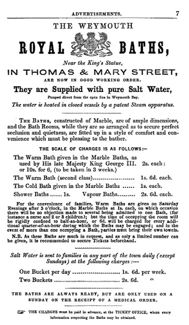 Advert fro Royal Baths 1857