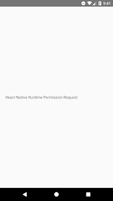 React Native Runtime Permissions Request Android Example