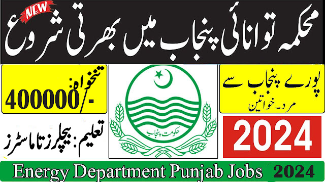 Energy Department Punjab New Jobs Opportunities 2024