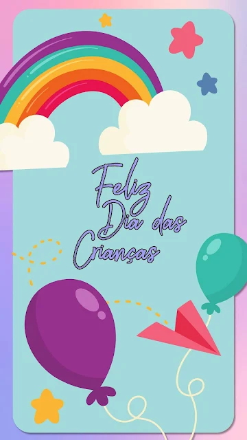 Feliz Dia das Crianças Papel de Parede Infantil