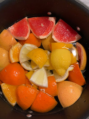 citrons , oranges , pamplemousses confits