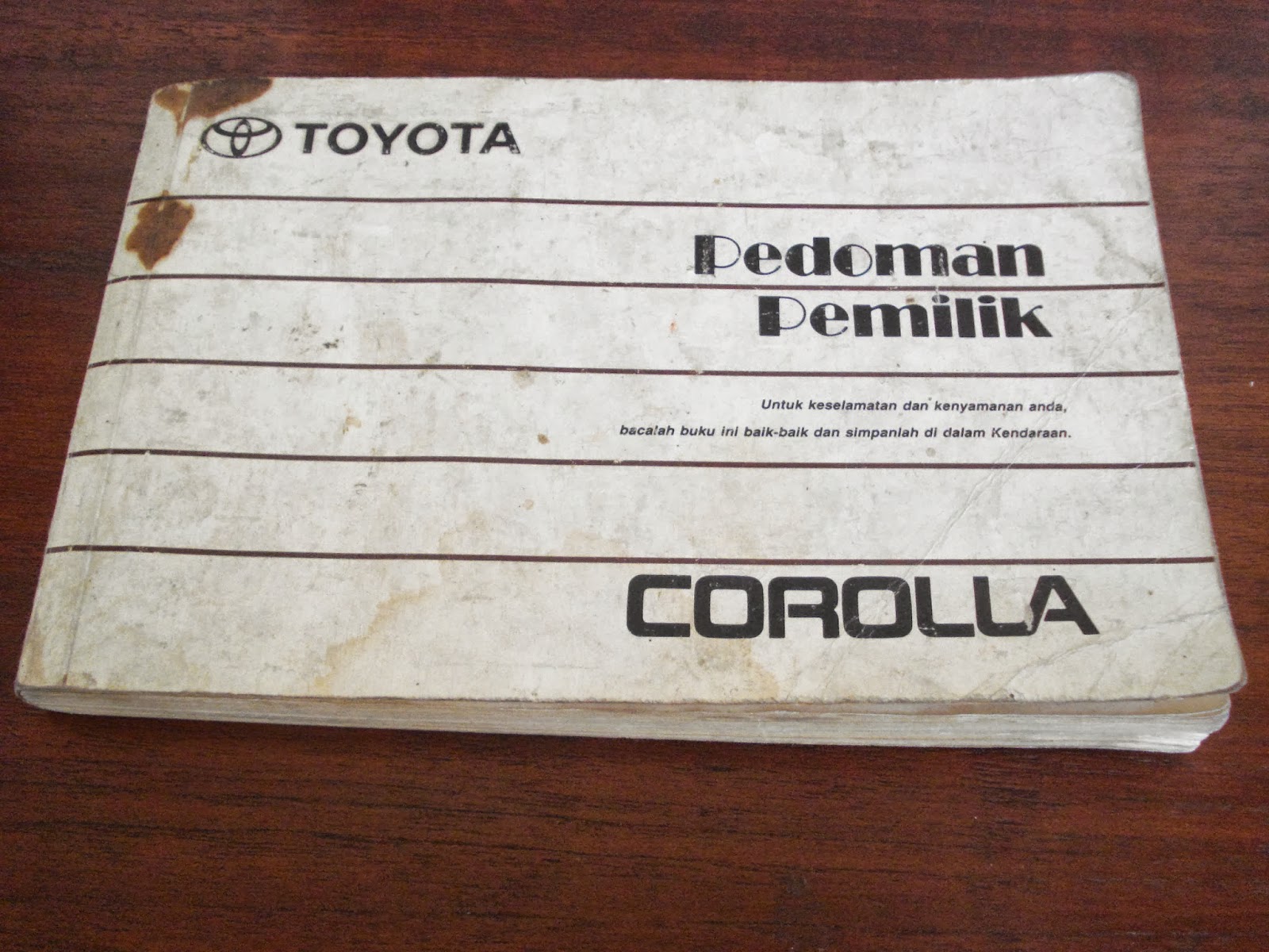 BANYUMAS ANTIK: BUKU MANUAL TOYOTA' GRECO 1992-1995-SOLD OUT